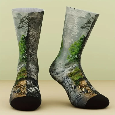 3D Naxışlı Outdoor Corabları